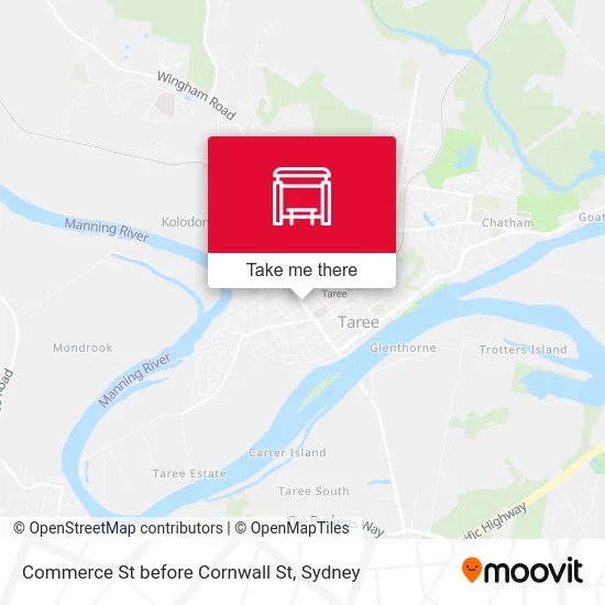 Mapa Commerce St before Cornwall St