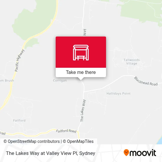 Mapa The Lakes Way at Valley View Pl