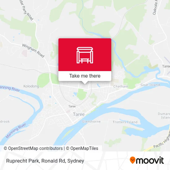 Mapa Ruprecht Park, Ronald Rd