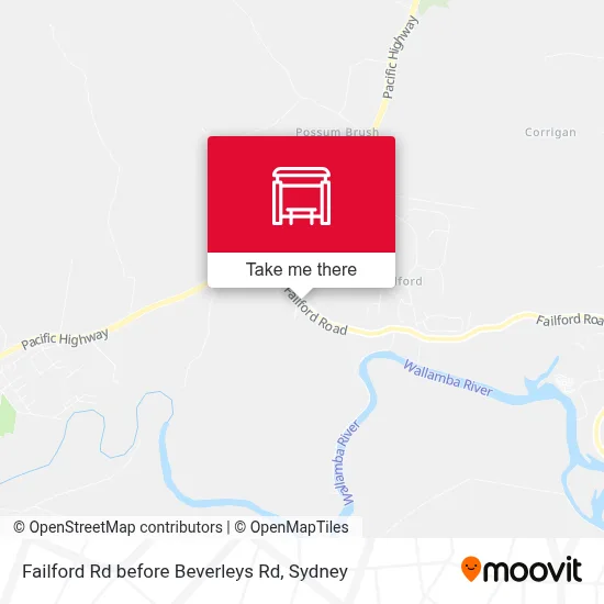Mapa Failford Rd before Beverleys Rd