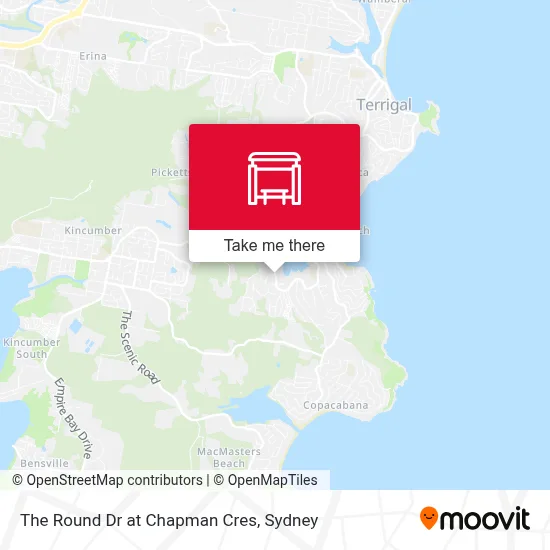 Mapa The Round Dr at Chapman Cres