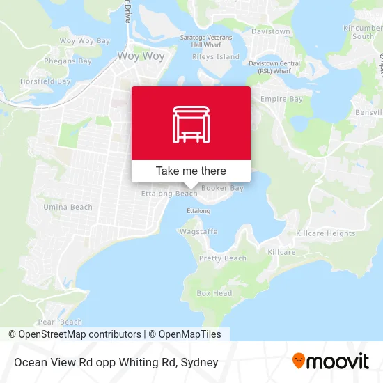 Mapa Ocean View Rd opp Whiting Rd