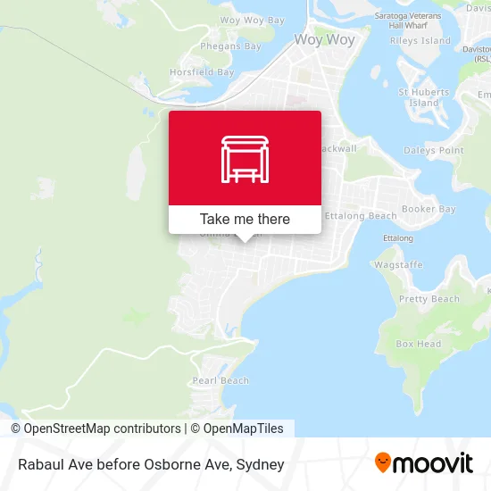 Mapa Rabaul Ave before Osborne Ave