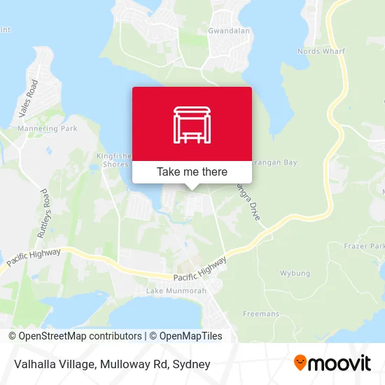 Mapa Valhalla Village, Mulloway Rd
