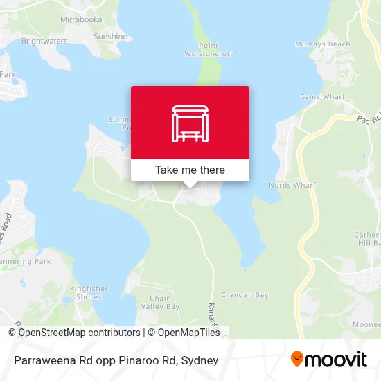 Mapa Parraweena Rd opp Pinaroo Rd