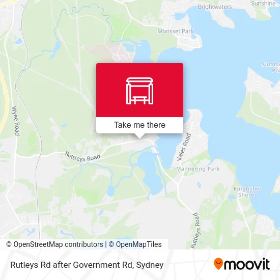 Mapa Rutleys Rd after Government Rd