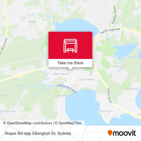 Mapa Roper Rd opp Elkington Dr