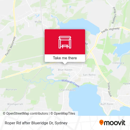 Mapa Roper Rd after Blueridge Dr