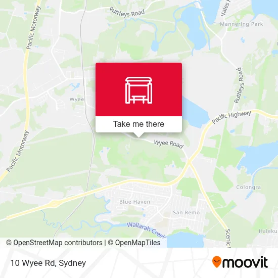 Mapa 10 Wyee Rd