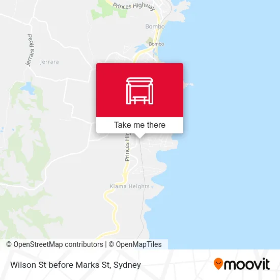 Mapa Wilson St before Marks St