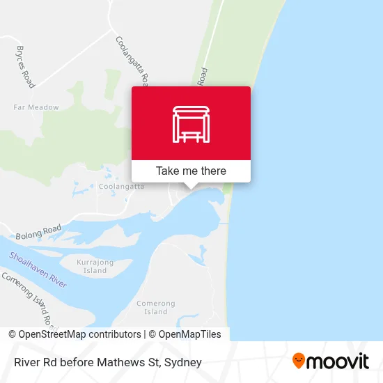 Mapa River Rd before Mathews St