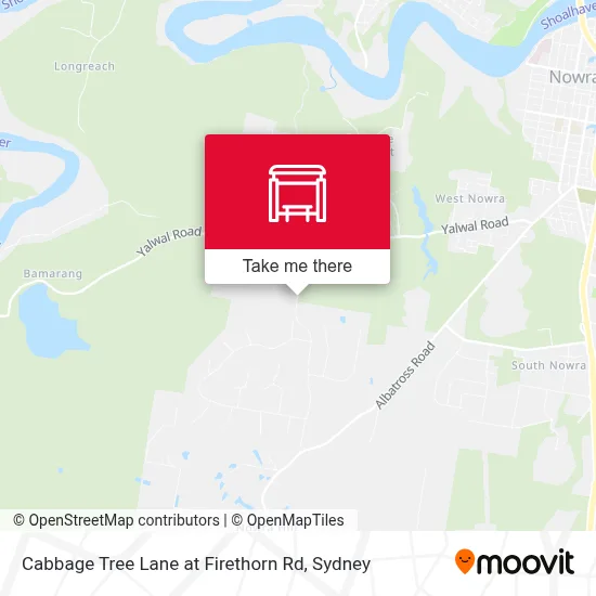 Mapa Cabbage Tree Lane at Firethorn Rd