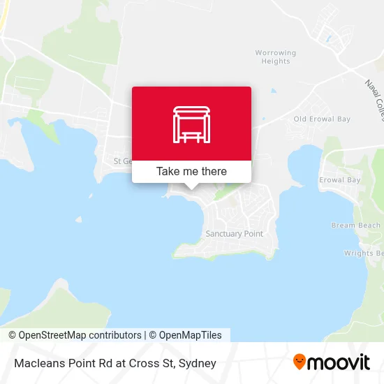 Mapa Macleans Point Rd at Cross St