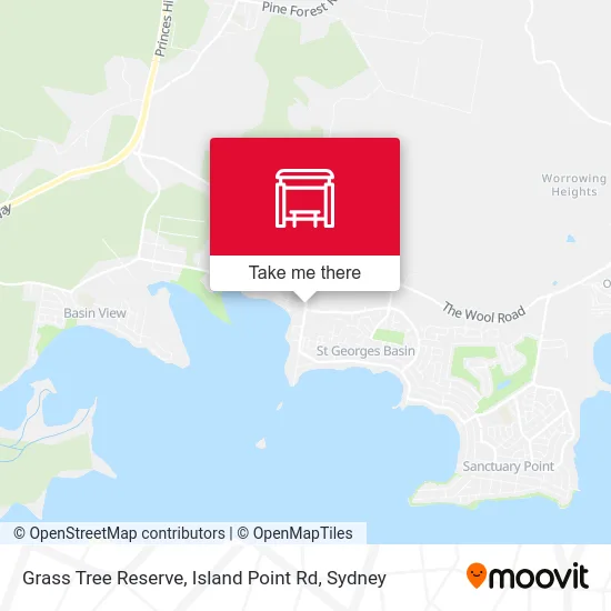 Mapa Grass Tree Reserve, Island Point Rd