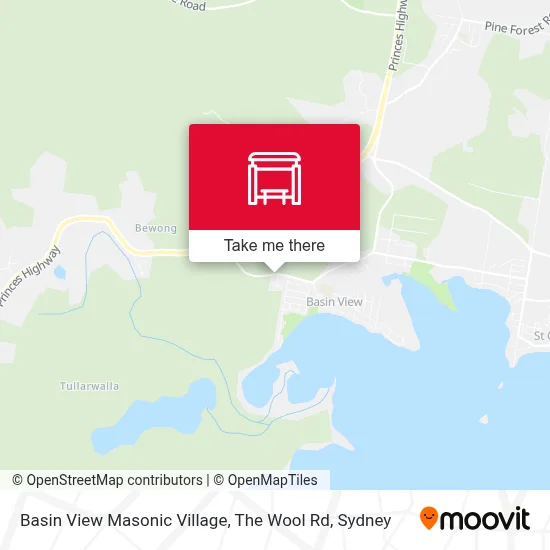 Mapa Basin View Masonic Village, The Wool Rd