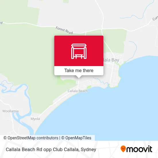 Mapa Callala Beach Rd opp Club Callala
