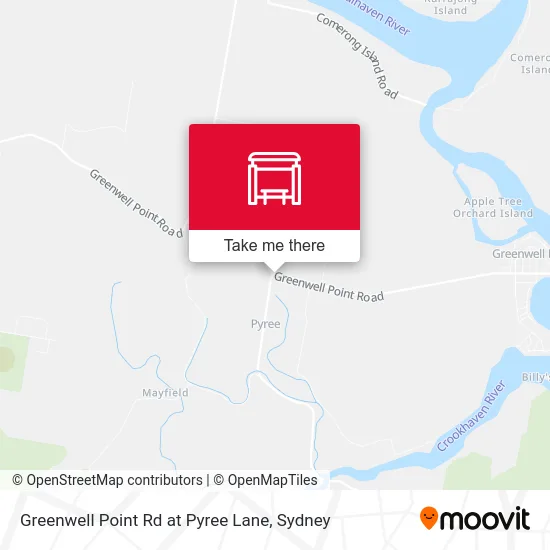 Mapa Greenwell Point Rd at Pyree Lane