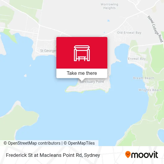 Mapa Frederick St at Macleans Point Rd