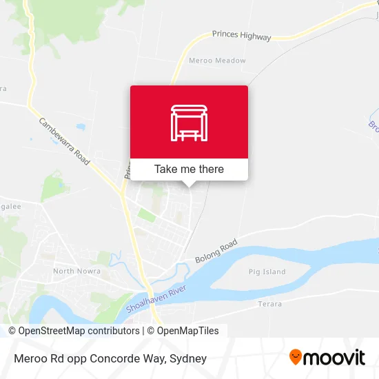 Mapa Meroo Rd opp Concorde Way