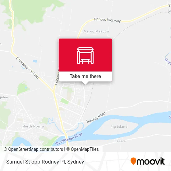 Mapa Samuel St opp Rodney Pl