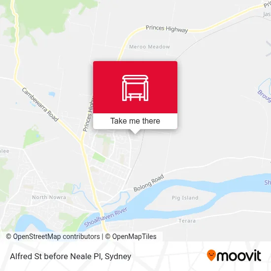 Mapa Alfred St before Neale Pl