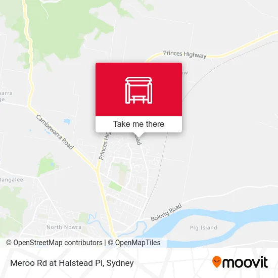 Mapa Meroo Rd at Halstead Pl