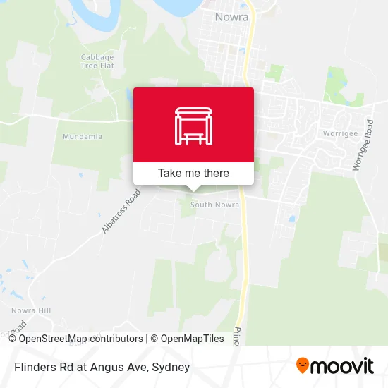 Mapa Flinders Rd at Angus Ave