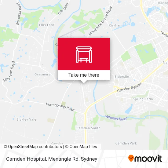 Mapa Camden Hospital, Menangle Rd