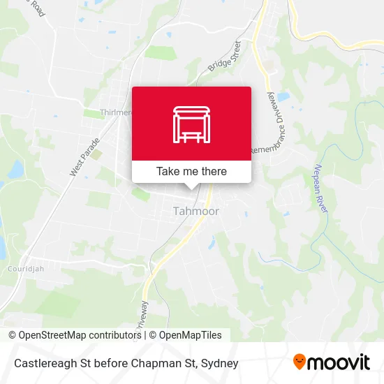 Mapa Castlereagh St before Chapman St