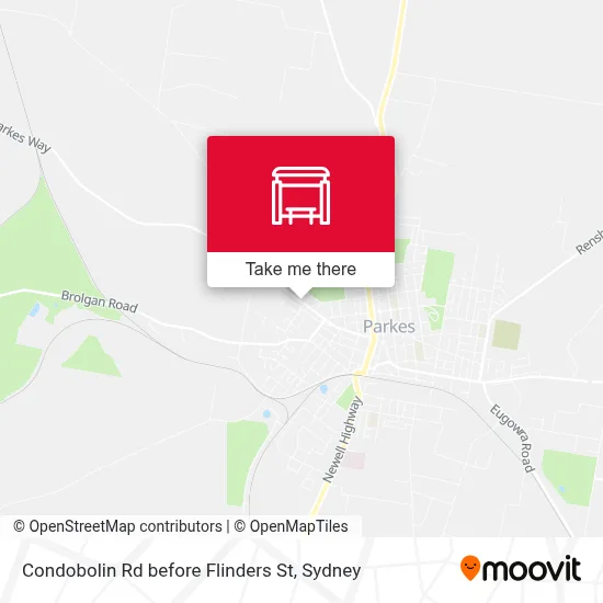 Mapa Condobolin Rd before Flinders St