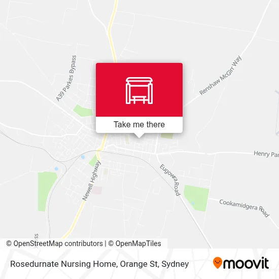 Mapa Rosedurnate Nursing Home, Orange St