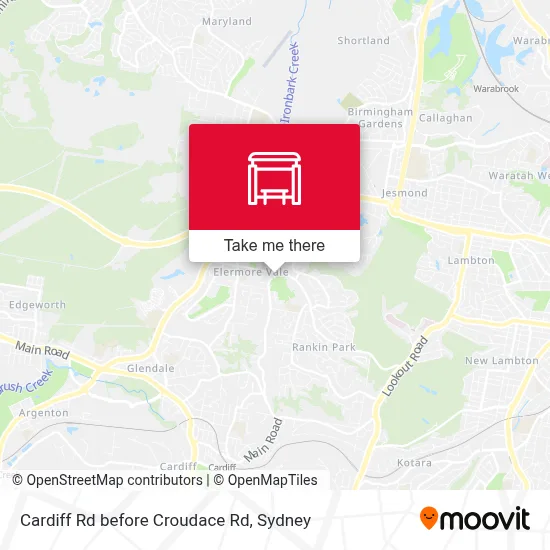 Mapa Cardiff Rd before Croudace Rd