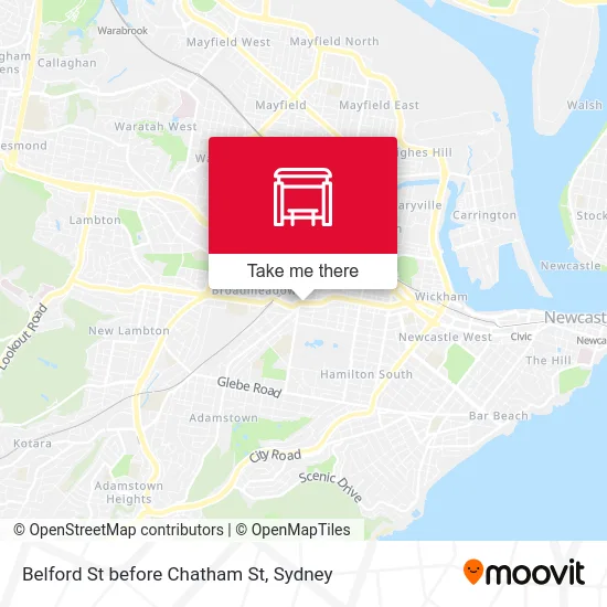 Mapa Belford St before Chatham St