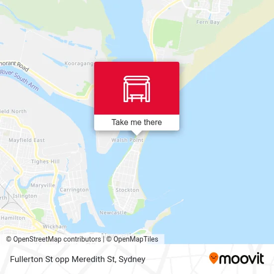 Mapa Fullerton St opp Meredith St