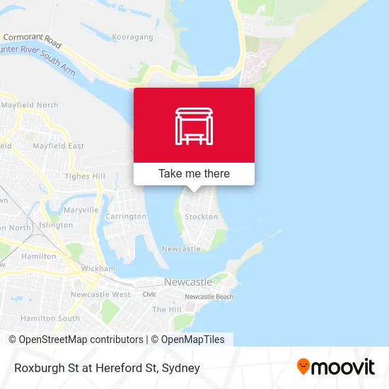 Mapa Roxburgh St at Hereford St