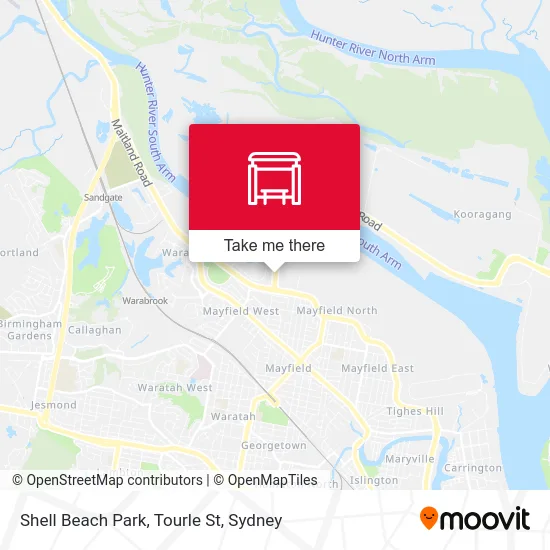 Mapa Shell Beach Park, Tourle St