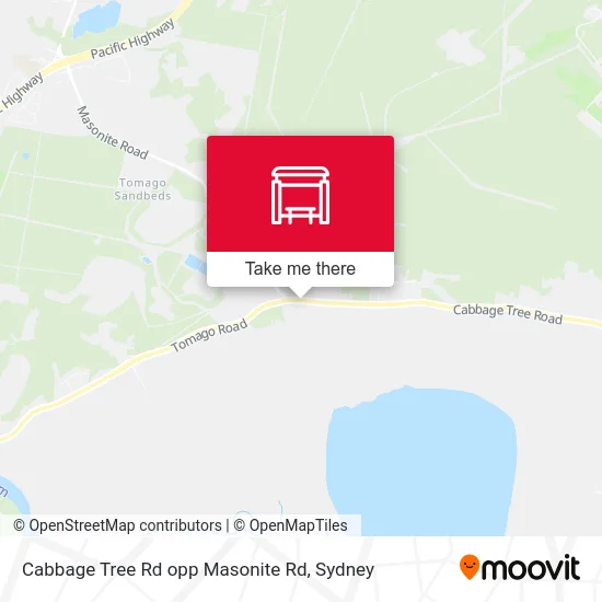 Mapa Cabbage Tree Rd opp Masonite Rd