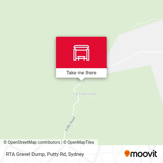 Mapa RTA Gravel Dump, Putty Rd