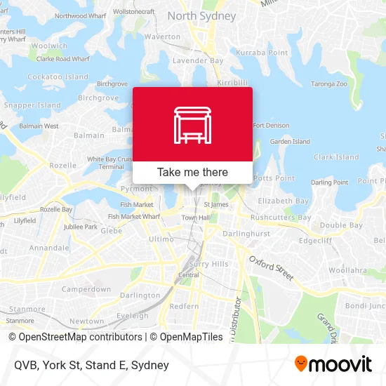 Mapa QVB, York St, Stand E