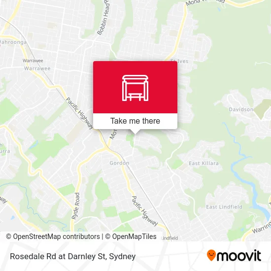 Mapa Rosedale Rd at Darnley St