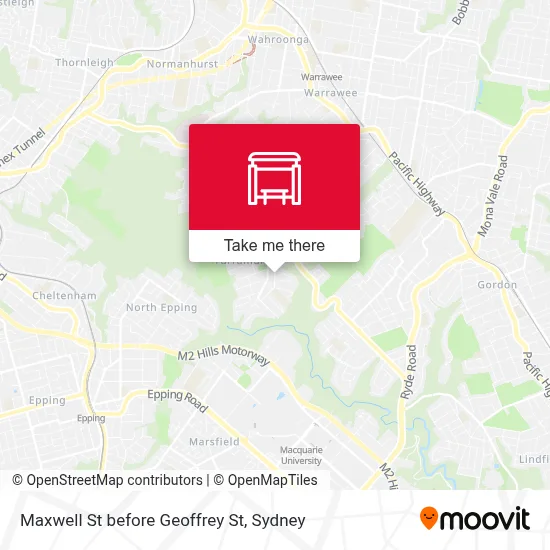 Mapa Maxwell St before Geoffrey St