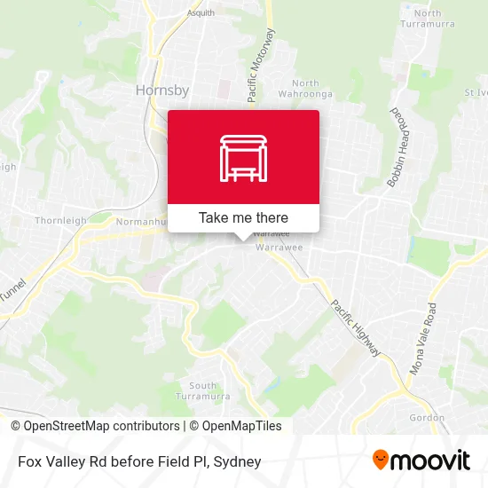 Mapa Fox Valley Rd before Field Pl