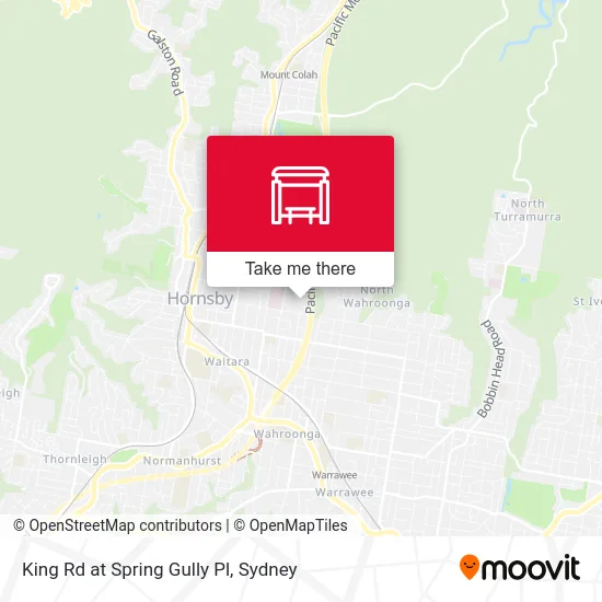 Mapa King Rd at Spring Gully Pl