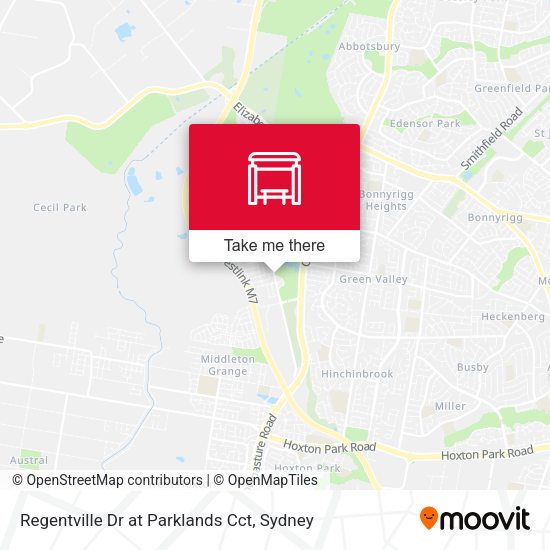 Regentville Dr at Parklands Cct map