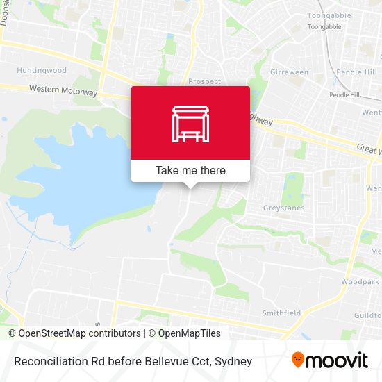 Reconciliation Rd before Bellevue Cct map