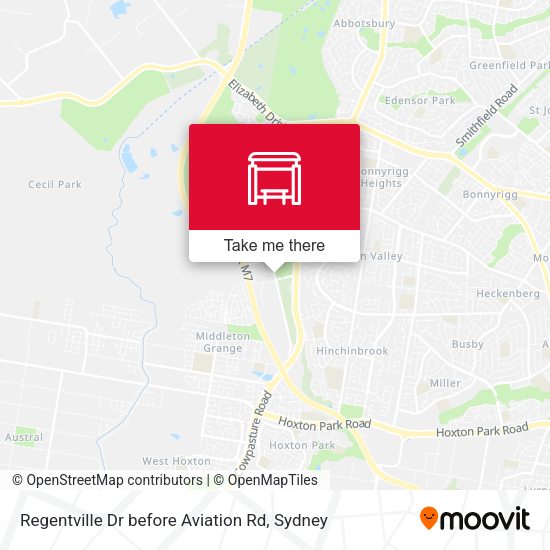 Regentville Dr before Aviation Rd map