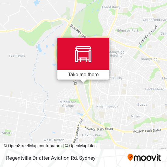 Regentville Dr after Aviation Rd map