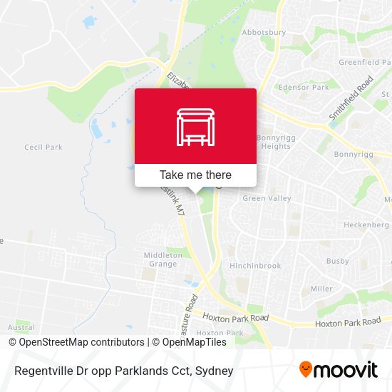 Regentville Dr opp Parklands Cct map
