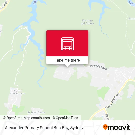 Mapa Alexander Primary School Bus Bay