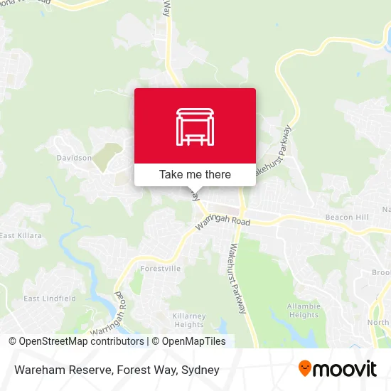 Mapa Wareham Reserve, Forest Way